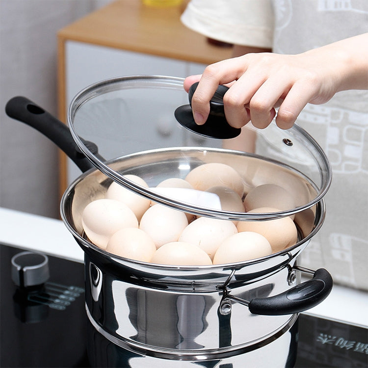 Stainless Steel 22CM Multi-function Deep-fried Cooking Pot Kitchenware Set, Style:Single Bottom