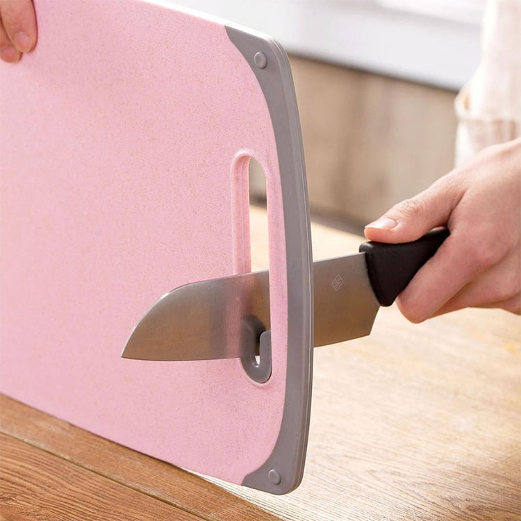 2 PCS Wheat Straw Square Wood Chopping Board Cutting Board