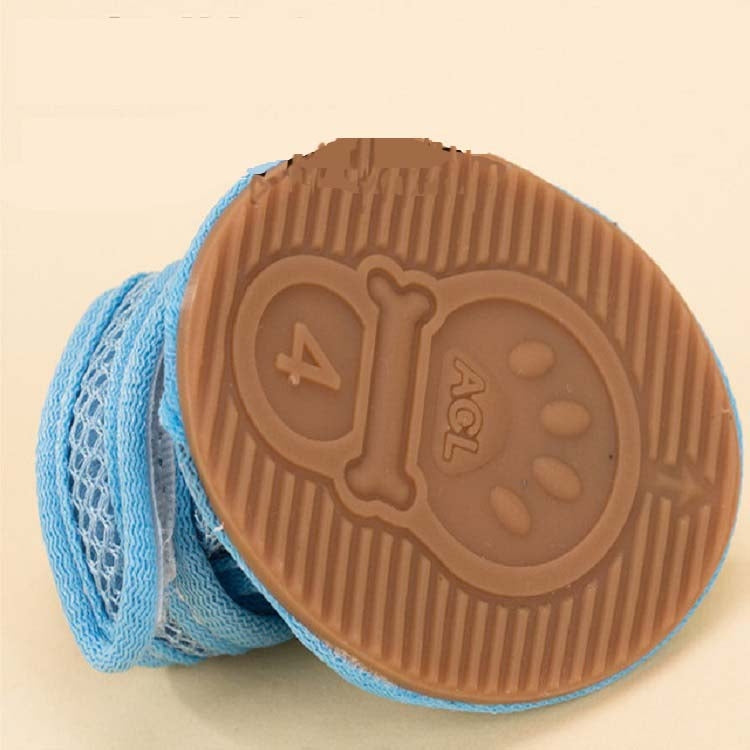 Tendon Bottom Mesh Pet Anti-skid Sandals, Size:3: 4.5x5.5cm
