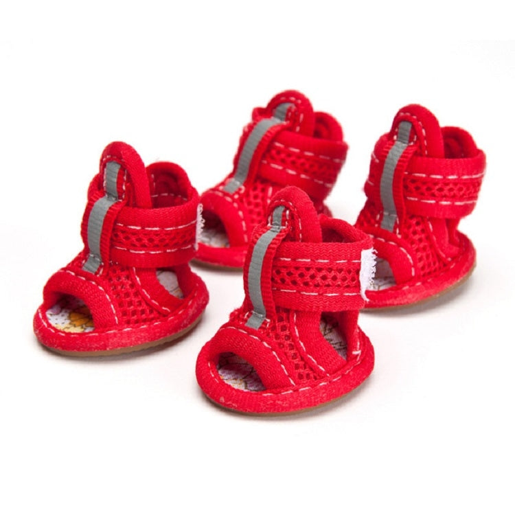 Tendon Bottom Mesh Pet Anti-skid Sandals, Size:5: 5.5x6.5cm