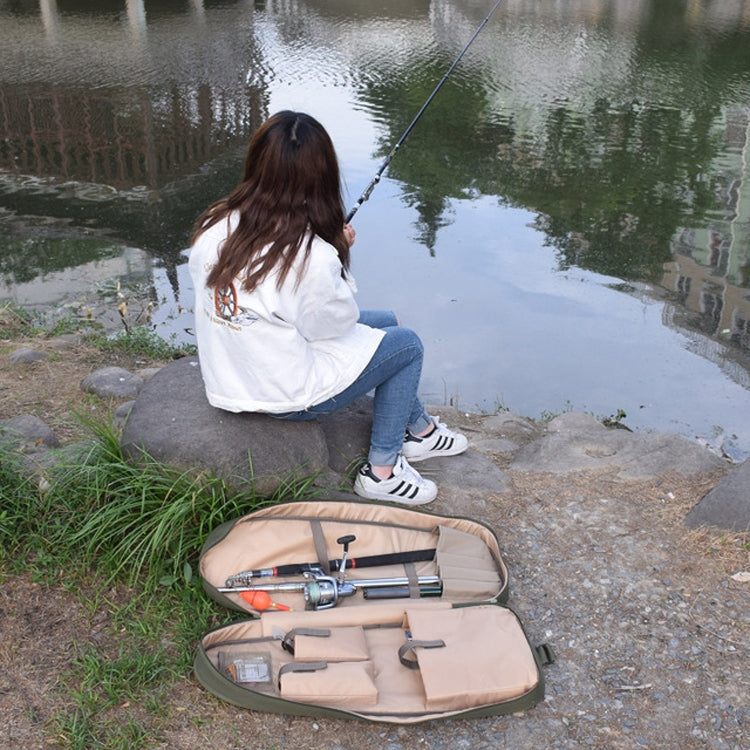 Simple Fishing Rod Fishing Multi-pocket Multi-purpose Fishing Gear Storage Bag
