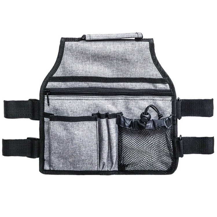 Short Gray Rehabilitation Walker with Zipper Storage Bag