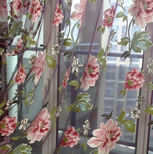 Classic Tulle Rotten Flower Curtain Window Home Decoration, Size:100x200cm Wear Rod