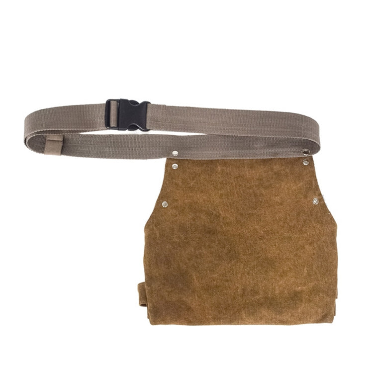 Adjustable Mud Color Canvas Wear-resistant Garden Tool Storage Belt Bag