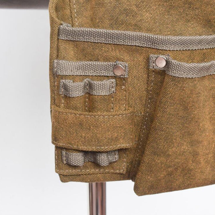 Adjustable Mud Color Canvas Wear-resistant Garden Tool Storage Belt Bag