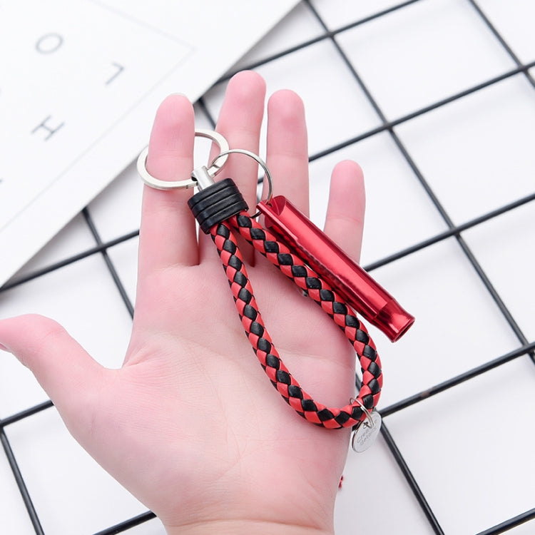 6 PCS Multi-Function Whistle Keychain Men Key Ring Pendant With Rope