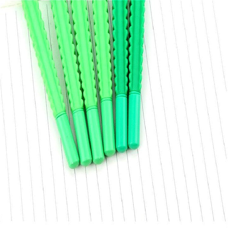 3 PCS Cactus Modeling Carbon Pen Neutral Black Pen Student 0.5mm Writing Pen Random Color Delivery