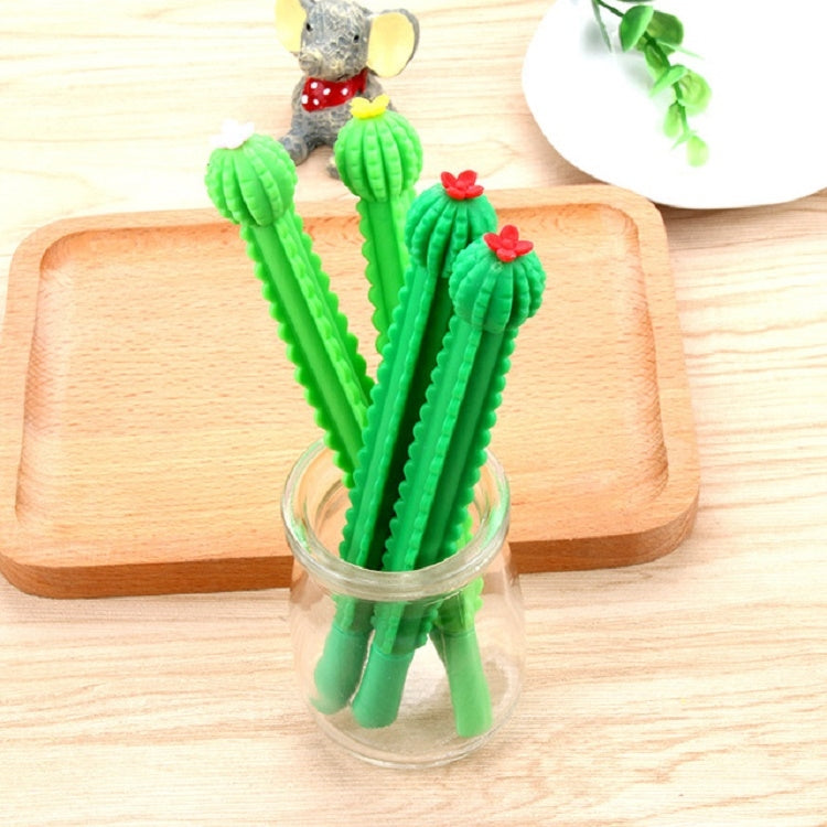 3 PCS Cactus Modeling Carbon Pen Neutral Black Pen Student 0.5mm Writing Pen Random Color Delivery