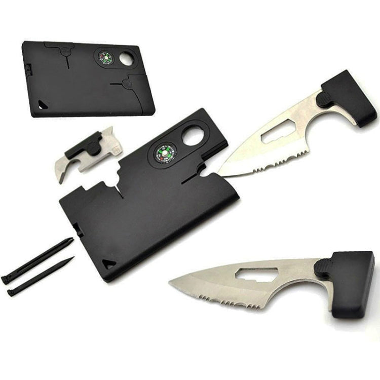 10 in 1 Credit Card Companion with Lens Compass   Survival Tool EDC Pocket Knife