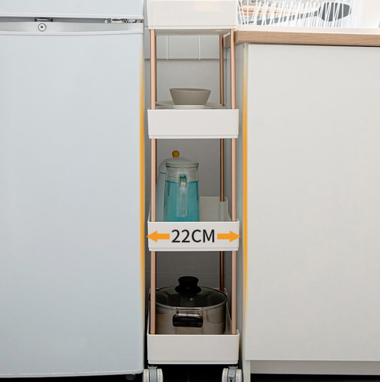 Rack Trolley Narrow Section Floor Multi-layer Book Storage Rack, Style:Two Layers