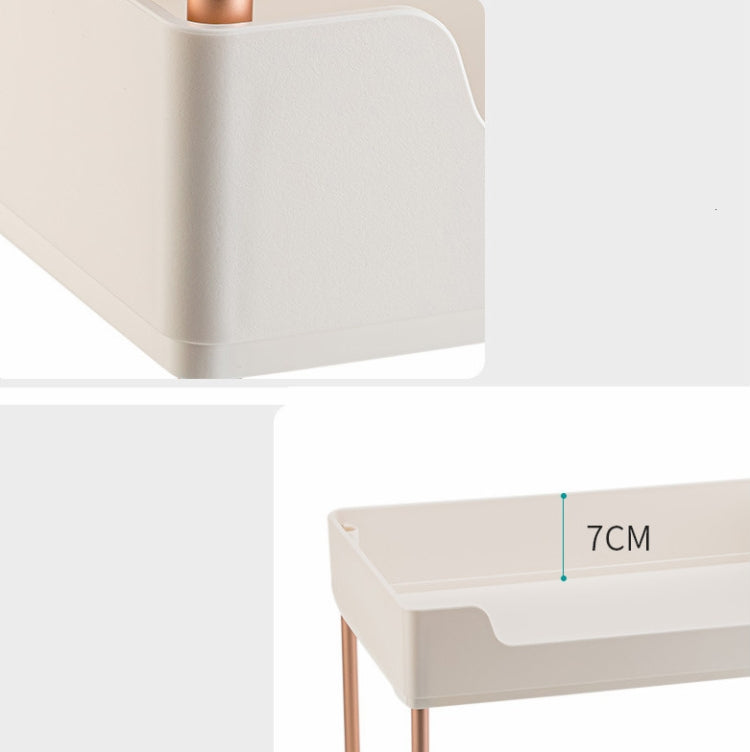 Rack Trolley Narrow Section Floor Multi-layer Book Storage Rack, Style:Two Layers