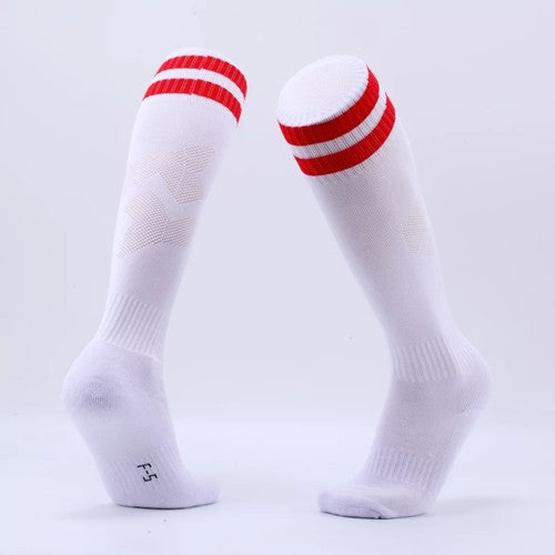 Children Football Socks Boys Soccer Sock Kid Above Knee Plain Socks Long Soccer Stockings Men Over Knee High Sock, Size:Kids Size