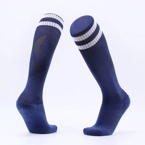 Children Football Socks Boys Soccer Sock Kid Above Knee Plain Socks Long Soccer Stockings Men Over Knee High Sock, Size:Kids Size
