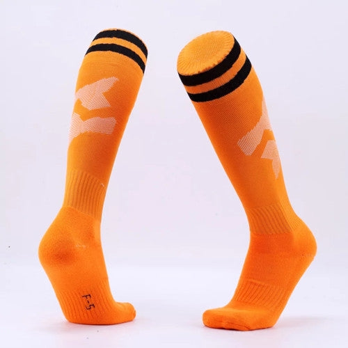 Children Football Socks Boys Soccer Sock Kid Above Knee Plain Socks Long Soccer Stockings Men Over Knee High Sock, Size:Kids Size