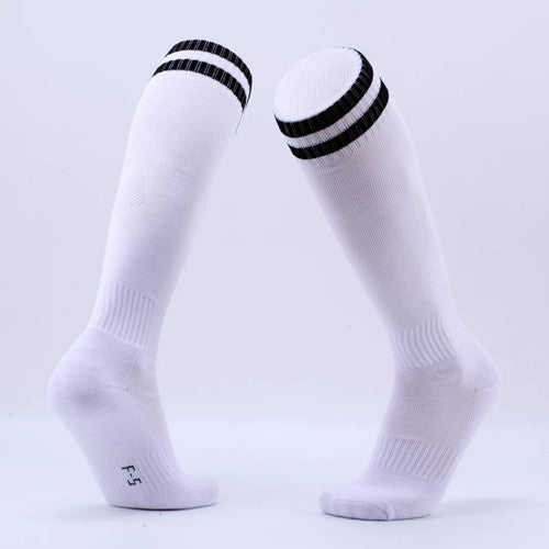 Children Football Socks Boys Soccer Sock Kid Above Knee Plain Socks Long Soccer Stockings Men Over Knee High Sock, Size:Adult Size
