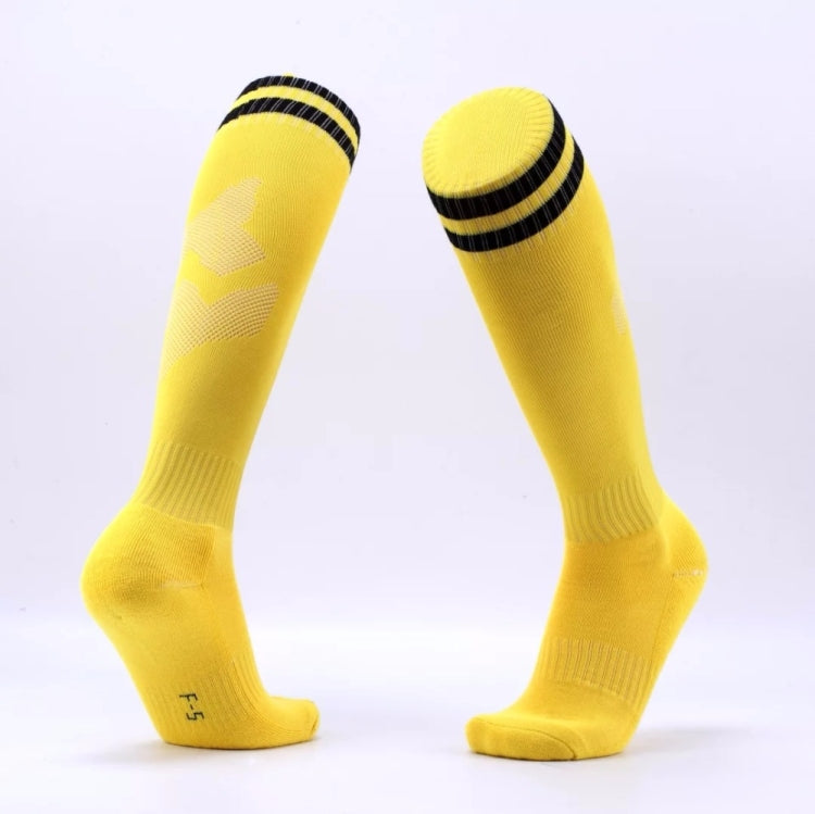 Children Football Socks Boys Soccer Sock Kid Above Knee Plain Socks Long Soccer Stockings Men Over Knee High Sock, Size:Adult Size
