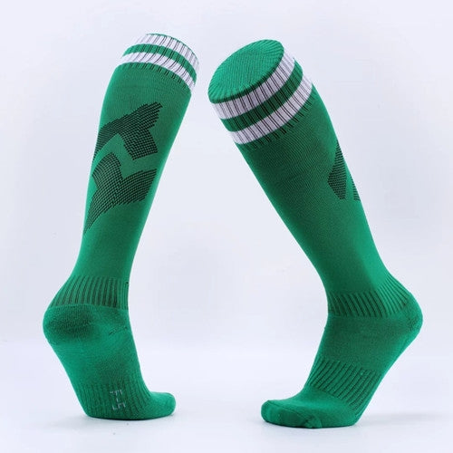 Children Football Socks Boys Soccer Sock Kid Above Knee Plain Socks Long Soccer Stockings Men Over Knee High Sock, Size:Adult Size