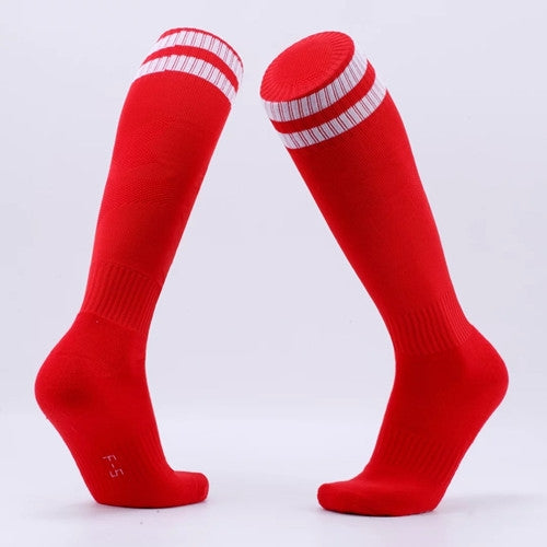 Children Football Socks Boys Soccer Sock Kid Above Knee Plain Socks Long Soccer Stockings Men Over Knee High Sock, Size:Adult Size