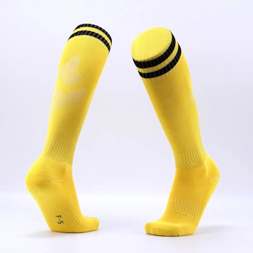 Children Football Socks Boys Soccer Sock Kid Above Knee Plain Socks Long Soccer Stockings Men Over Knee High Sock, Size:Adult Size