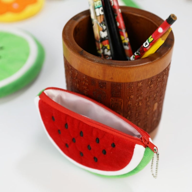 6 PCS Embroidered Plush Fruit Bag Coin Purse Coin Bag Card Bag Children Wallet