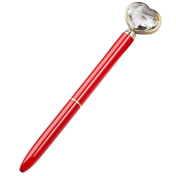 Ballpoint Pen Heart Shape Large Diamond Metal Pen, Specification:Pen Bullet Type 1.0
