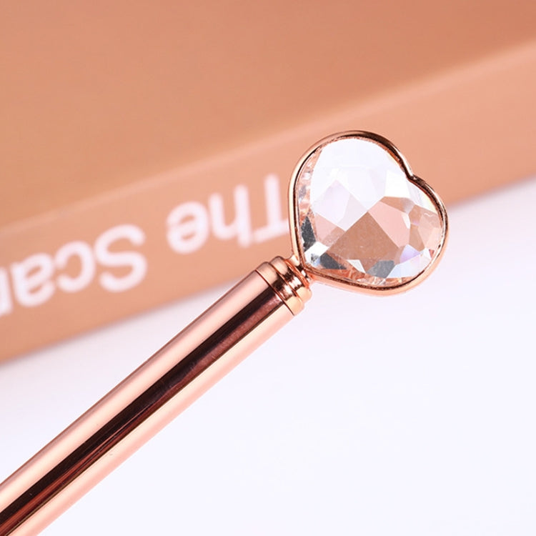 Ballpoint Pen Heart Shape Large Diamond Metal Pen, Specification:Pen Bullet Type 1.0