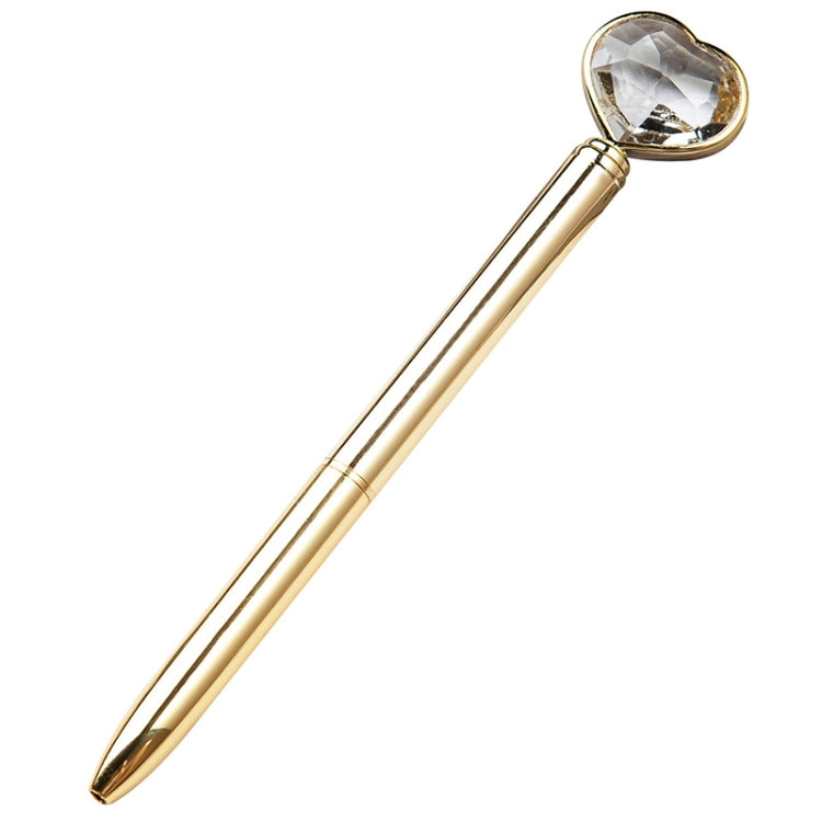 Ballpoint Pen Heart Shape Large Diamond Metal Pen, Specification:Pen Bullet Type 1.0