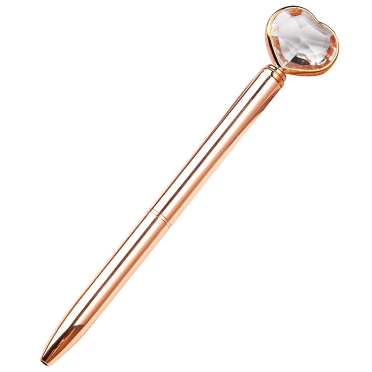Ballpoint Pen Heart Shape Large Diamond Metal Pen, Specification:Pen Bullet Type 1.0