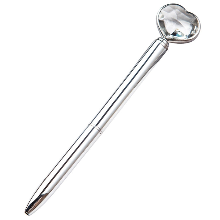 Ballpoint Pen Heart Shape Large Diamond Metal Pen, Specification:Pen Bullet Type 1.0