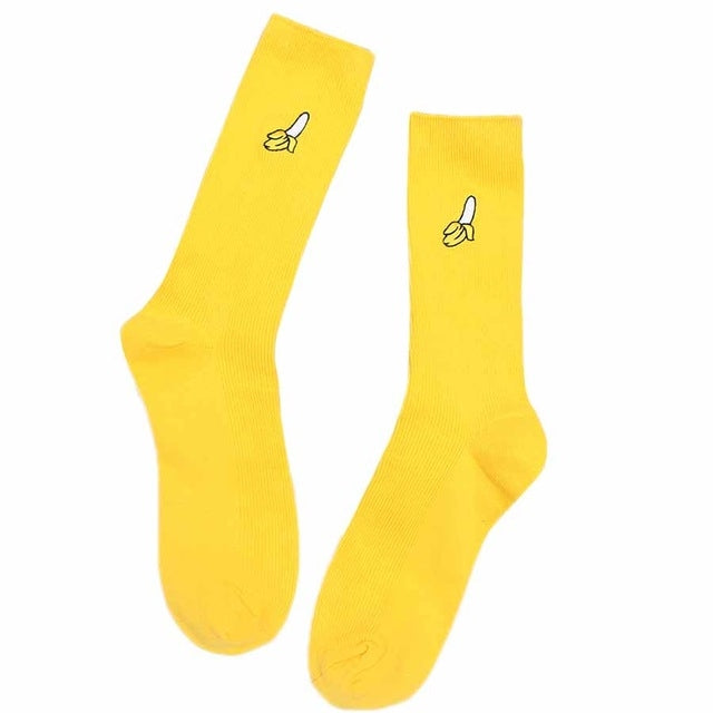 3 Pairs Cute Cartoon Fruit Print Girls Kawaii Socks