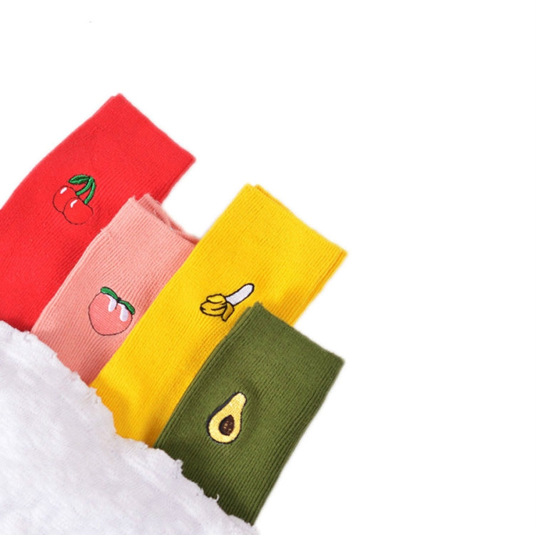 3 Pairs Cute Cartoon Fruit Print Girls Kawaii Socks