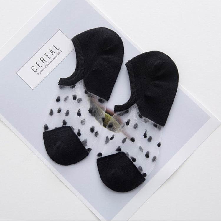 10 Pairs Women Cotton Comfortable Solid Dot Spring Summer Low Ankle Invisible Elastic Short Socks