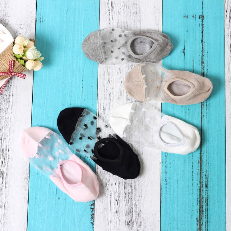 10 Pairs Women Cotton Comfortable Solid Dot Spring Summer Low Ankle Invisible Elastic Short Socks