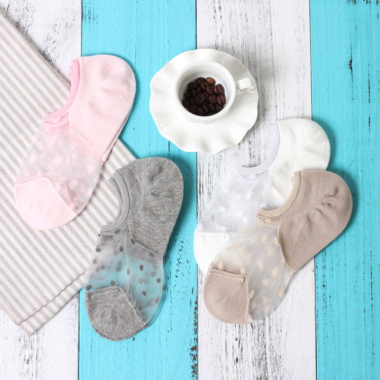 10 Pairs Women Cotton Comfortable Solid Dot Spring Summer Low Ankle Invisible Elastic Short Socks