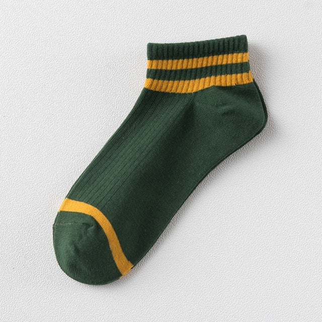 20 Pairs College Wind Striped Boat Socks Women Casual Cute Socks