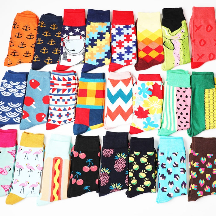 5 Pairs Funny Cute Happy Socks Womens Men Print Casual Harajuku Socks