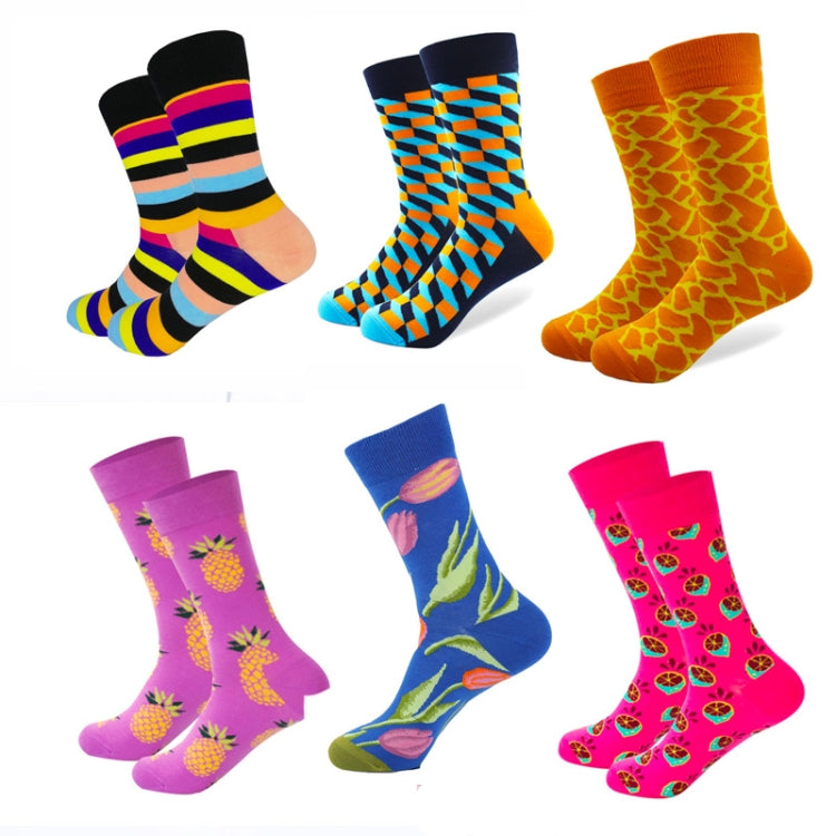 5 Pairs Funny Cute Happy Socks Womens Men Print Casual Harajuku Socks