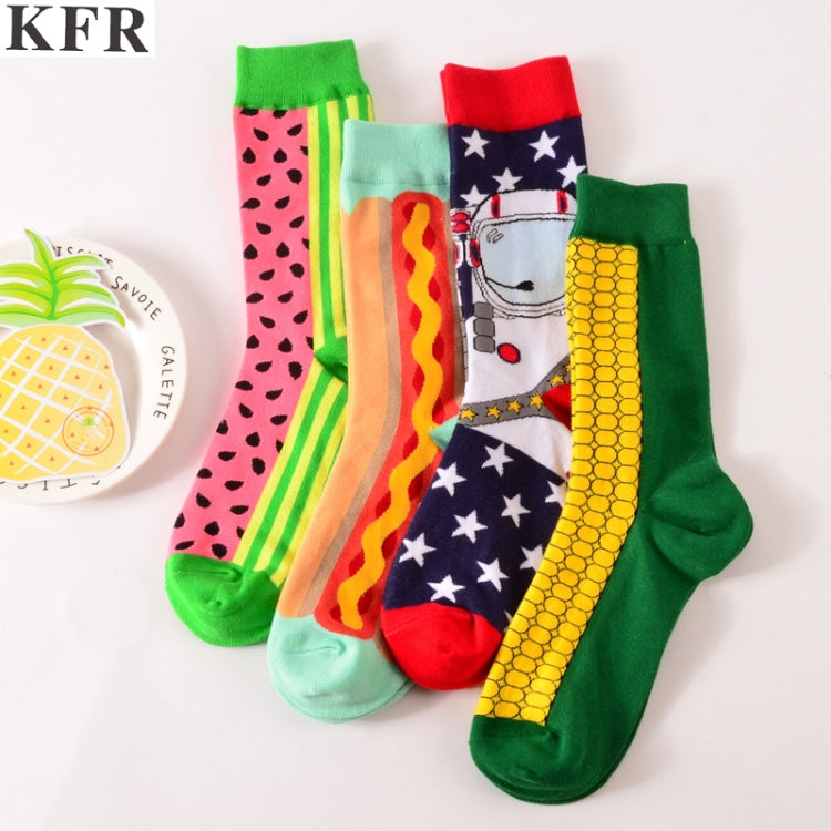 5 Pairs Funny Cute Happy Socks Womens Men Print Casual Harajuku Socks