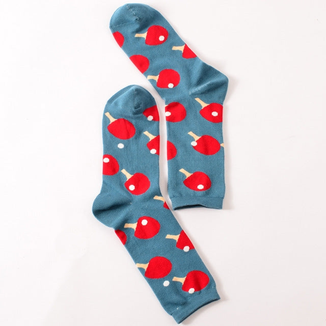 5 Pairs Funny Cute Happy Socks Womens Men Print Casual Harajuku Socks
