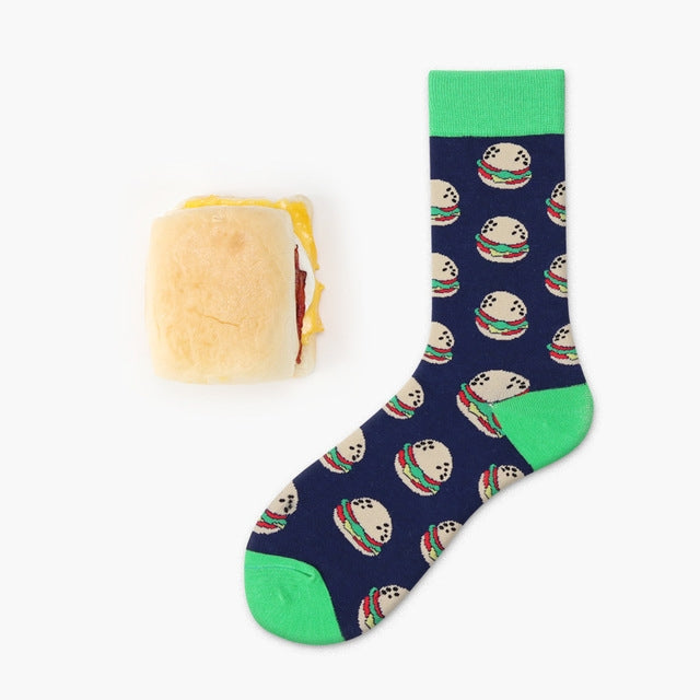 5 Pairs Fruit Food Socks Short  Funny Cotton Socks