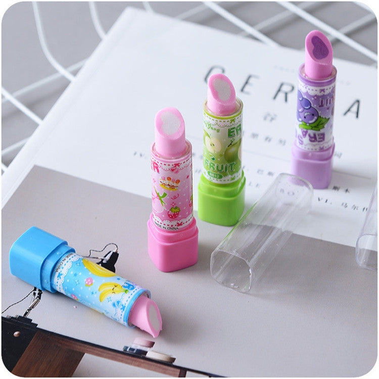 10 PCS Creative Lipstick Styling Eraser Random Pattern Delivery