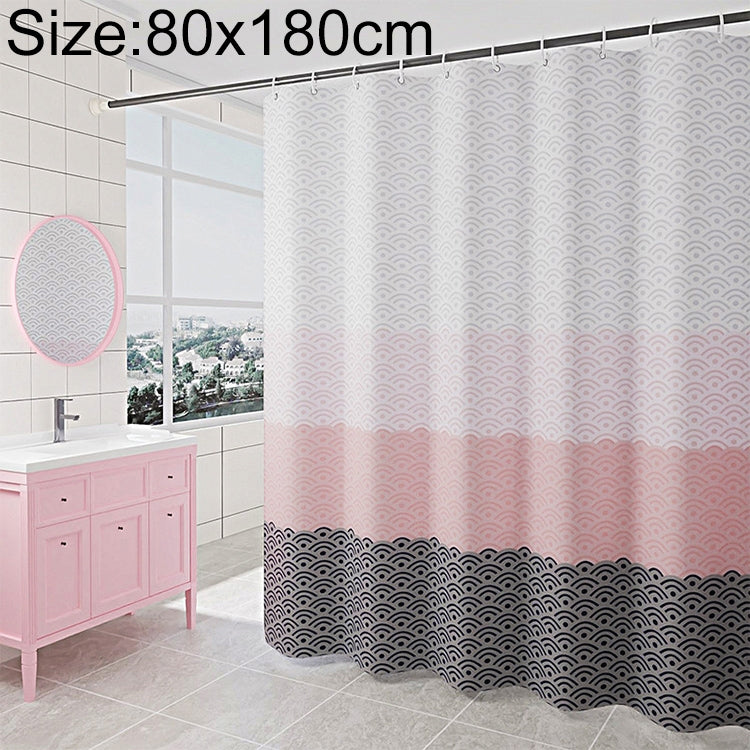 Geometric Shower Curtain Waterproof Bath Bathroom Curtain, Size:With 80 x Height 180cm