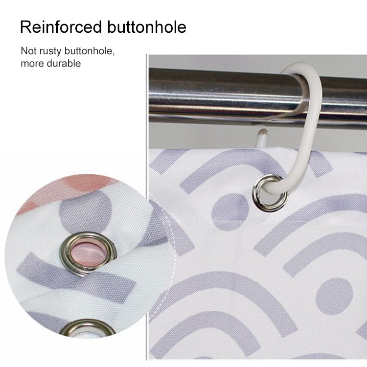 Geometric Shower Curtain Waterproof Bath Bathroom Curtain, Size:With 100 x Height 180cm