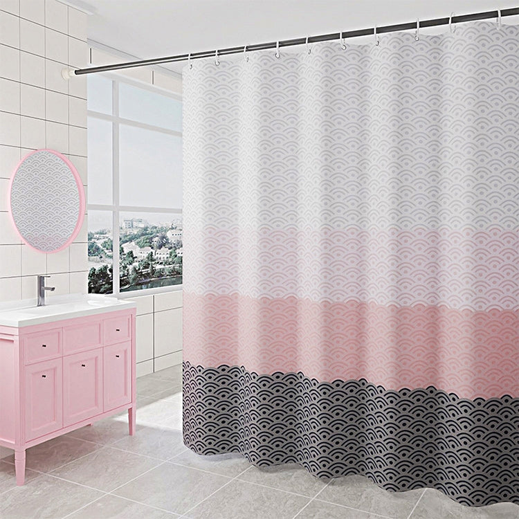 Geometric Shower Curtain Waterproof Bath Bathroom Curtain, Size:With 260 x Height 200cm