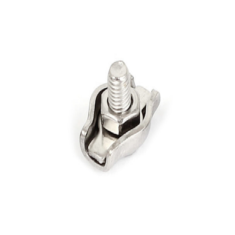 5 PCS 304 Stainless Steel Plate Single Clip Double Clamp Wire Rope Clamp, Specification:M10, Style:Single Clip