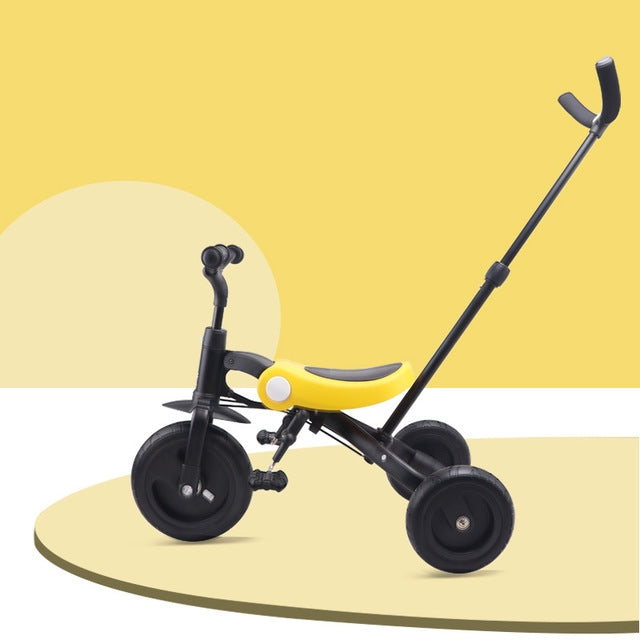Ride On Toys Baby Tricycle Children Folding Bike Kids Scooter(Yellow)