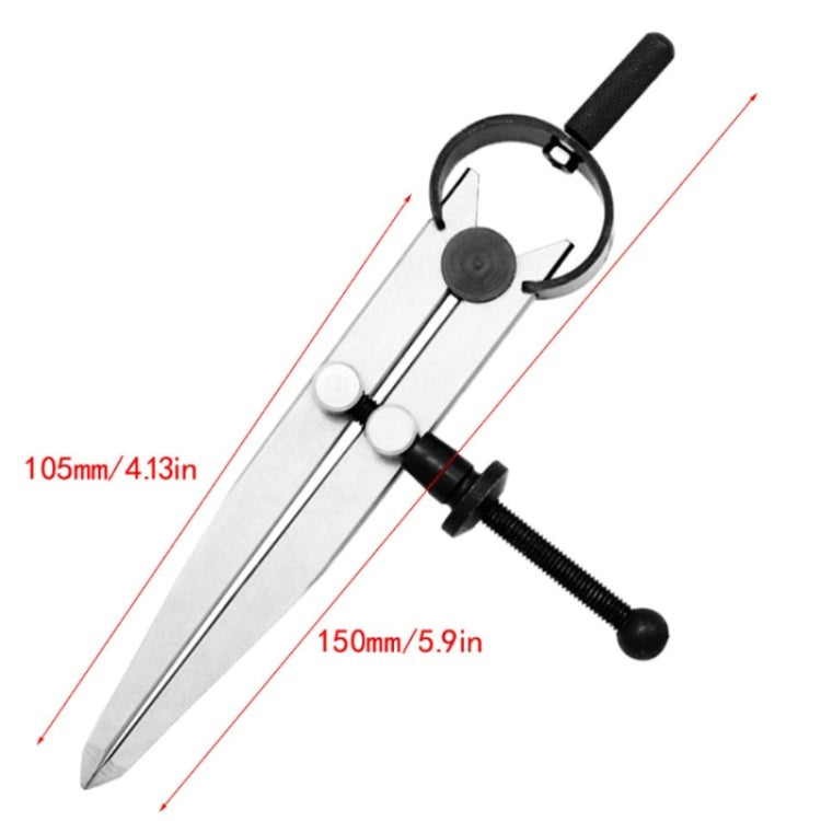 2 PCS Carbon steel Scriber Divider Wheel Compass Leather Stitch Hole Distance Measure Compass Leather Divider Tool