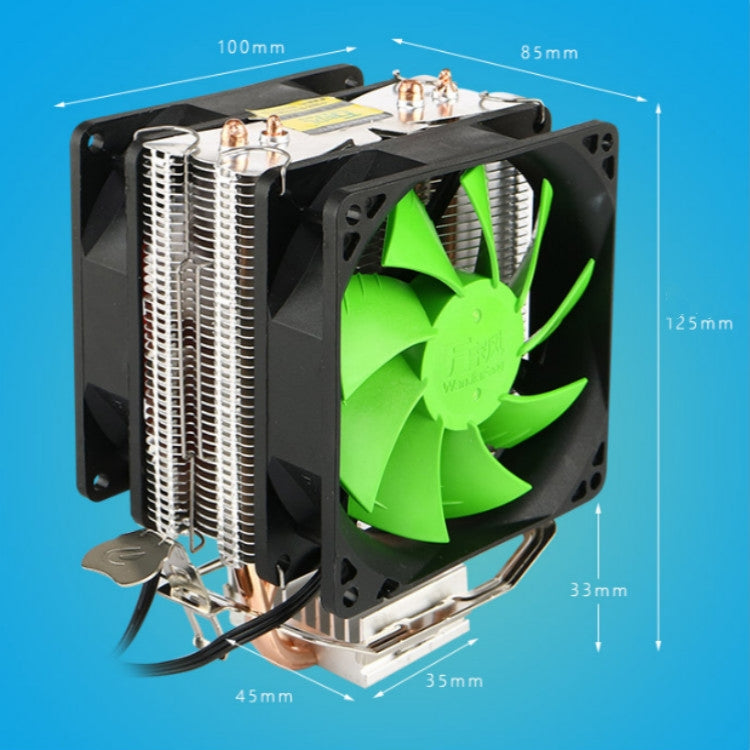 Wanjiafeng Kirin Dual Heat Pipe Dual Fan CPU Radiator