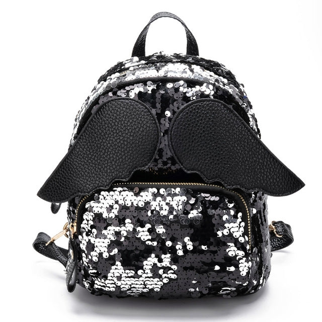 Brilliant Sequins Shoulder Bag Angel Wing Shape Bag