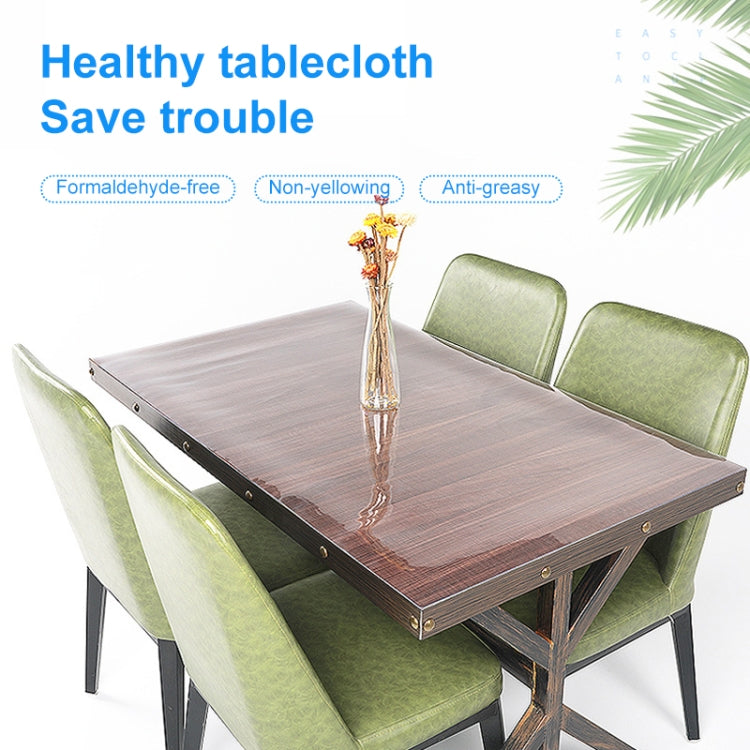 Waterproof Oilproof  PVC Placemat Soft Glass Tablecloth Tea Table Matï¼ŒSizeï¼š60x120cm